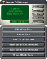 Internet Call Manager (ICM) Caller ID Screenshot